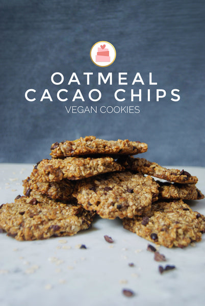 Oatmeal Cacao Chips Vegan Cookies recipe